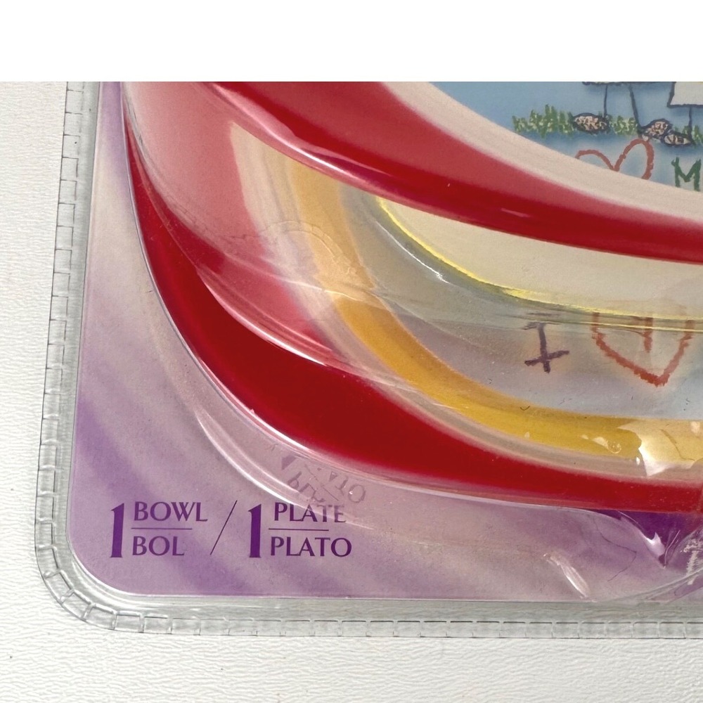 Vtg NOS Playtex Create My Own Bowl & Plate Kids Picture 2 Pc Dinnerware Set 2007 - Picture 3 of 8